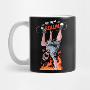 They See Me Rollin - Skateboard Mug